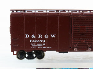 HO Scale Athearn Bev-Bel 1133-1 D&RGW Rio Grande 40' Box Car #68259 - Upgraded