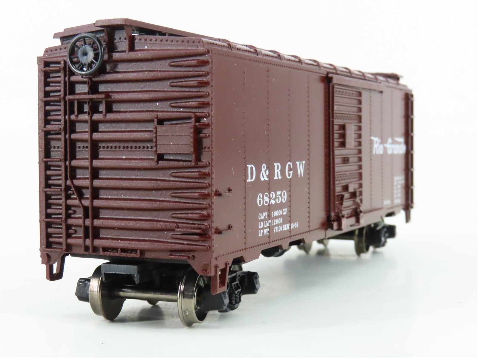 HO Scale Athearn Bev-Bel 1133-1 D&RGW Rio Grande 40' Box Car #68259 - Upgraded