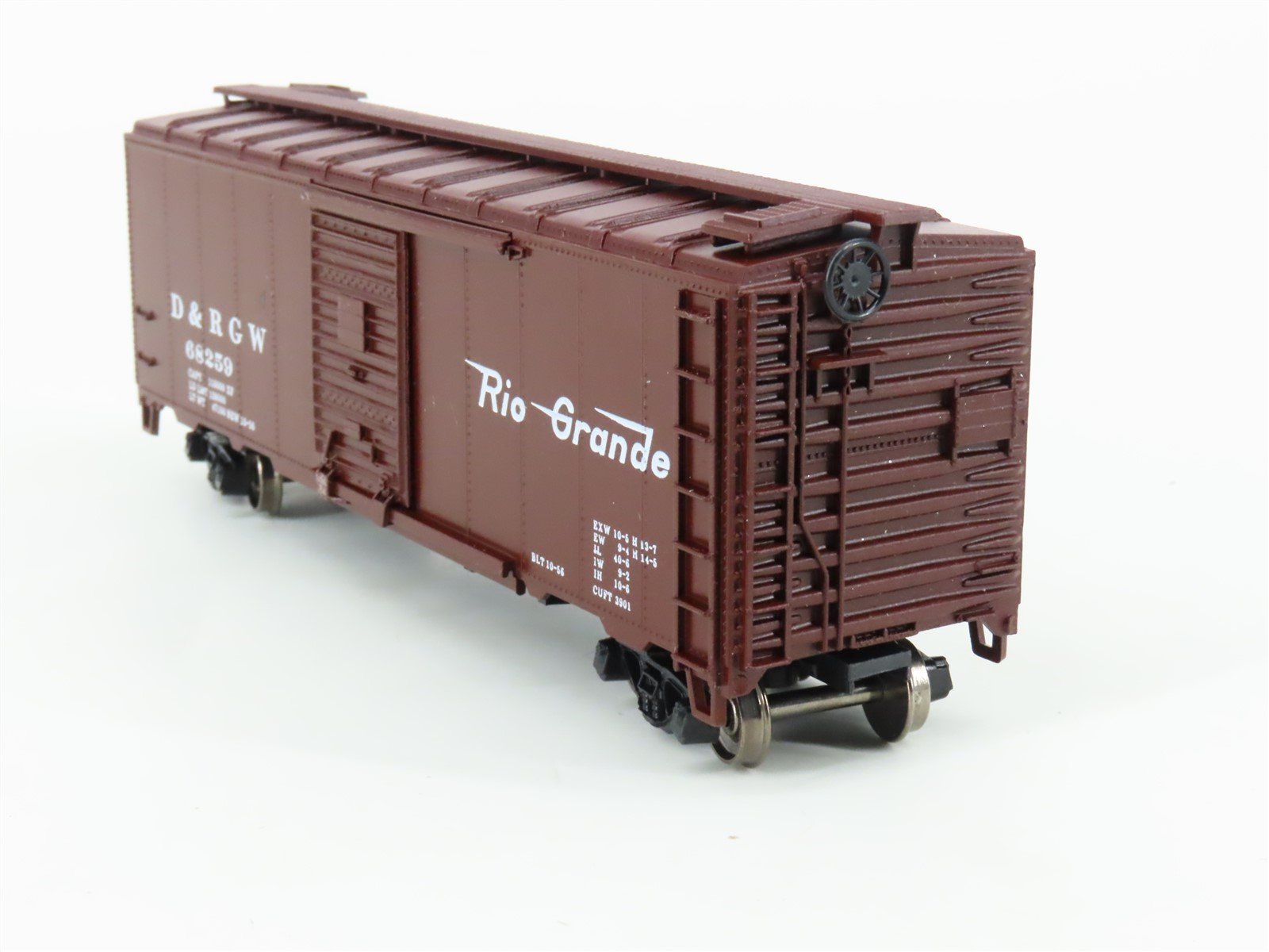 HO Scale Athearn Bev-Bel 1133-1 D&RGW Rio Grande 40' Box Car #68259 - Upgraded