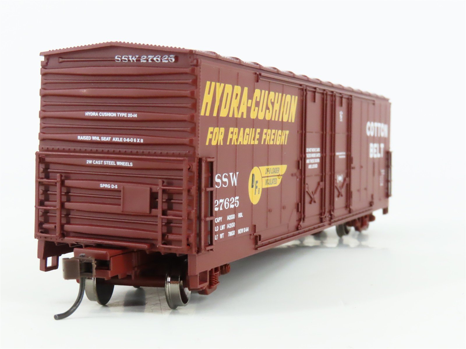 HO Scale Athearn 91397 SSW Cotton Belt 50' Double Plug Door Box Car #27625