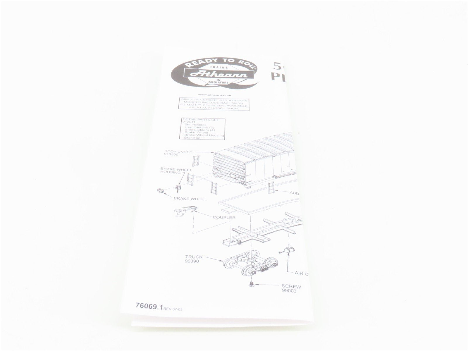 HO Scale Athearn 91397 SSW Cotton Belt 50' Double Plug Door Box Car #27625