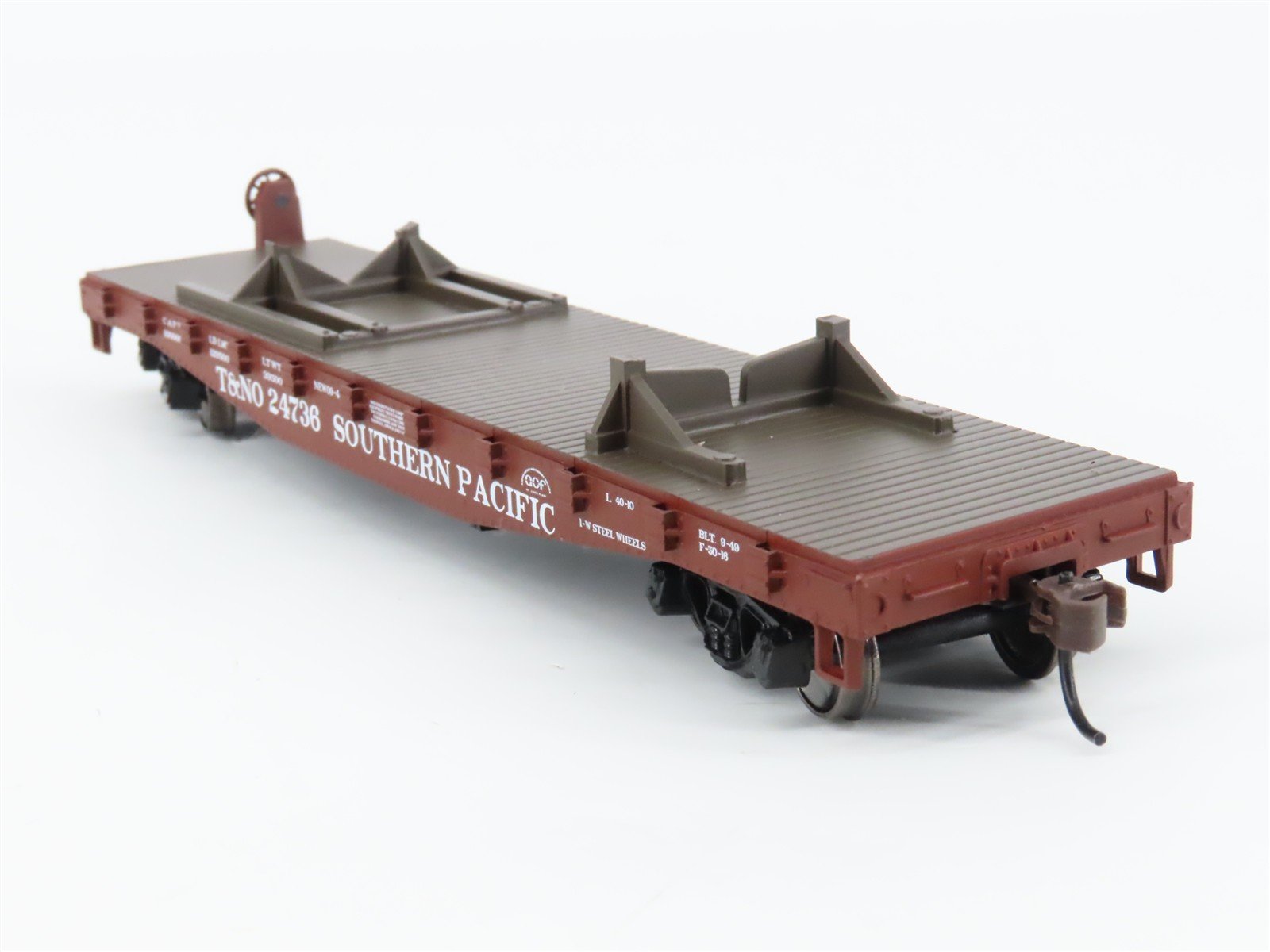 HO Scale Athearn 92186 T&NO SP Southern Pacific 40' Flat Car #24736 w/ Boat