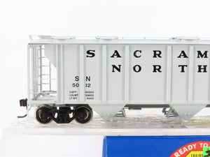HO Scale Athearn 89034 SN Sacramento Northern 3-Bay Covered Hopper #5012