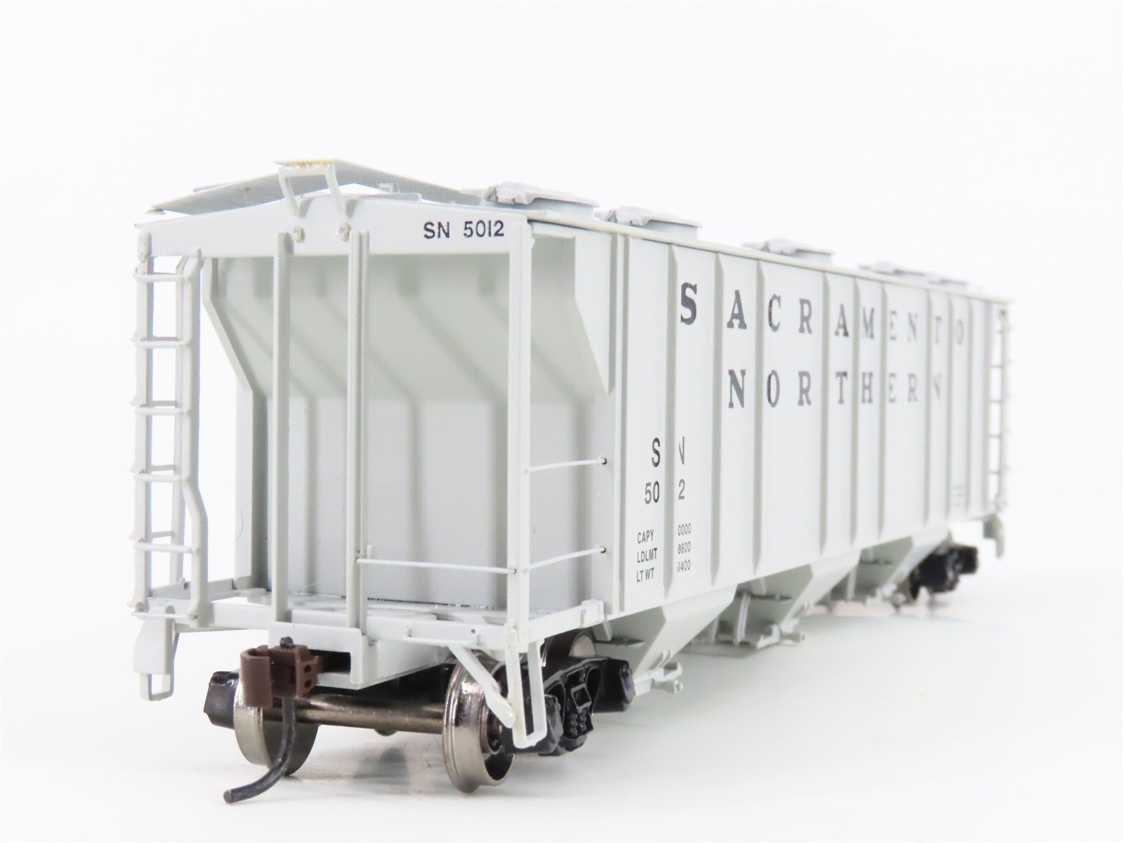 HO Scale Athearn 89034 SN Sacramento Northern 3-Bay Covered Hopper #5012