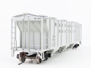 HO Scale Athearn 89034 SN Sacramento Northern 3-Bay Covered Hopper #5012