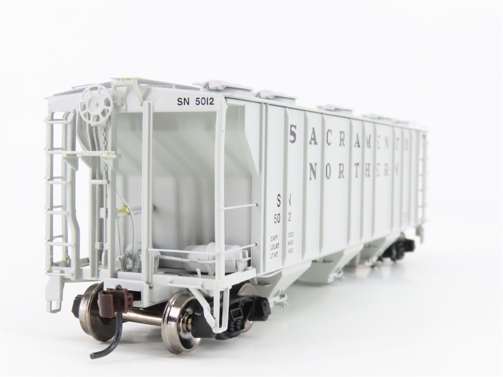 HO Scale Athearn 89034 SN Sacramento Northern 3-Bay Covered Hopper #5012