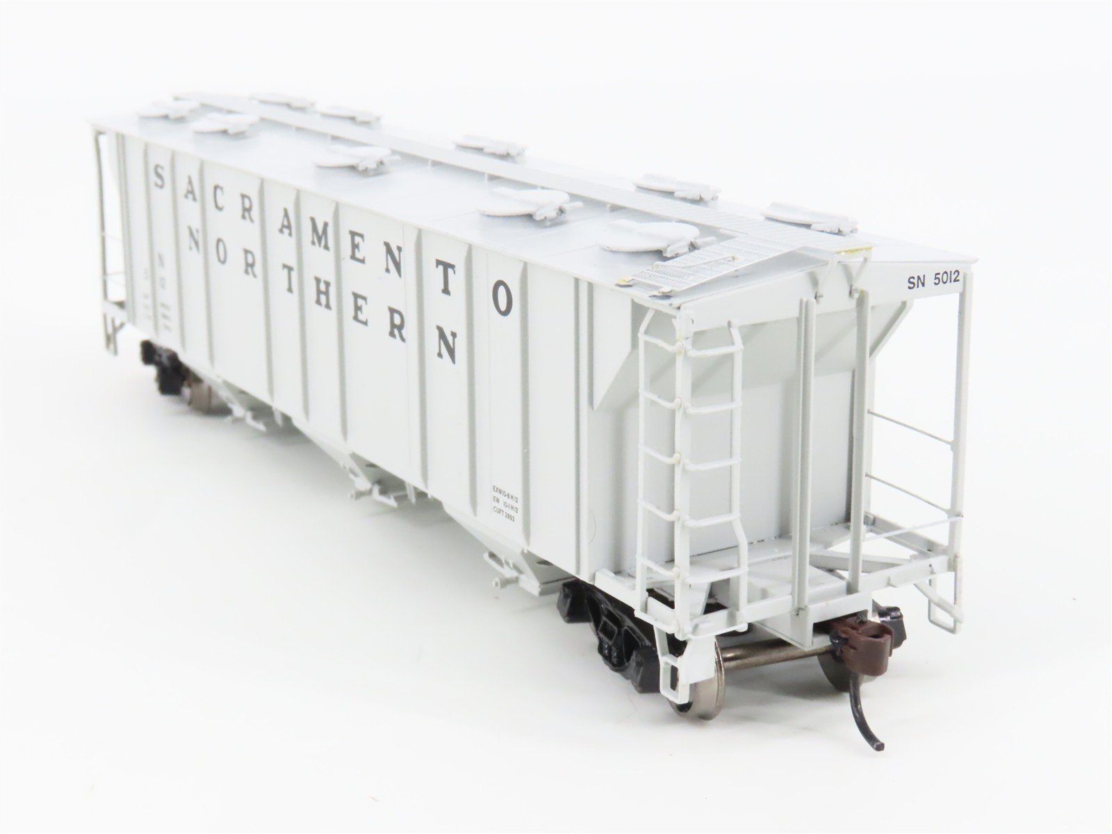 HO Scale Athearn 89034 SN Sacramento Northern 3-Bay Covered Hopper #5012