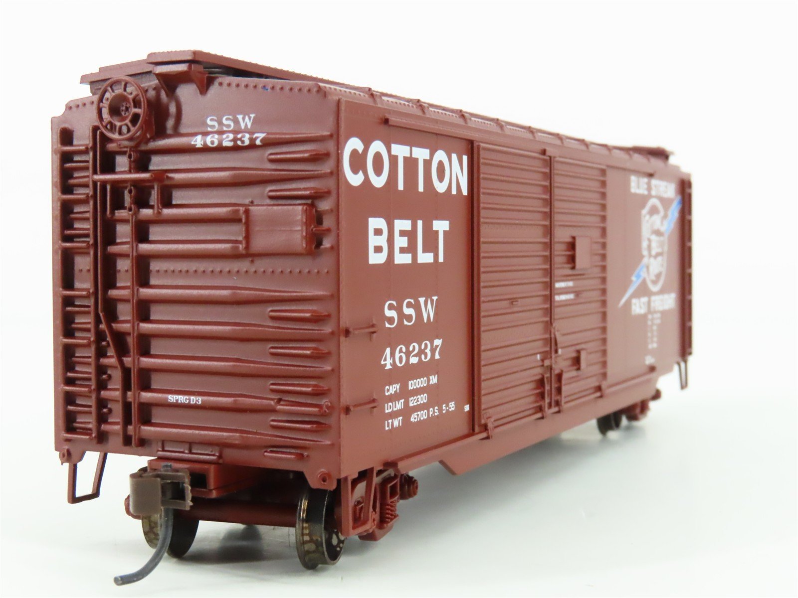 HO Scale Athearn 70183 SSW Cotton Belt Route 40' Double Door Box Car #46237