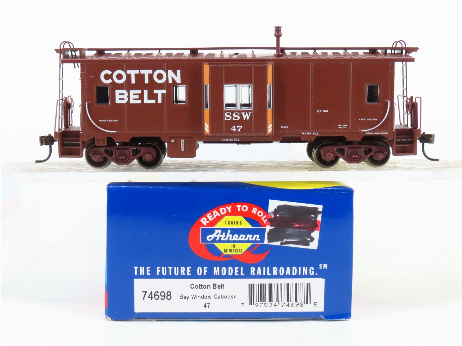 HO Scale Athearn 74698 SSW Cotton Belt Route Bay Window Caboose #47