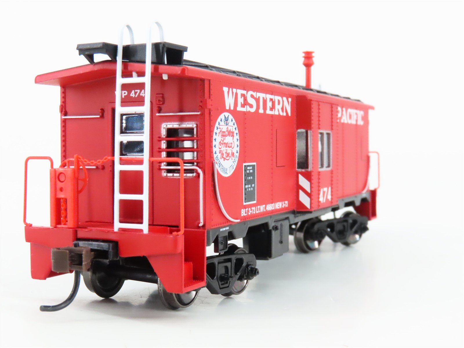 HO Scale Athearn 7463 WP Western Pacific Railroad Bay Window Caboose #474