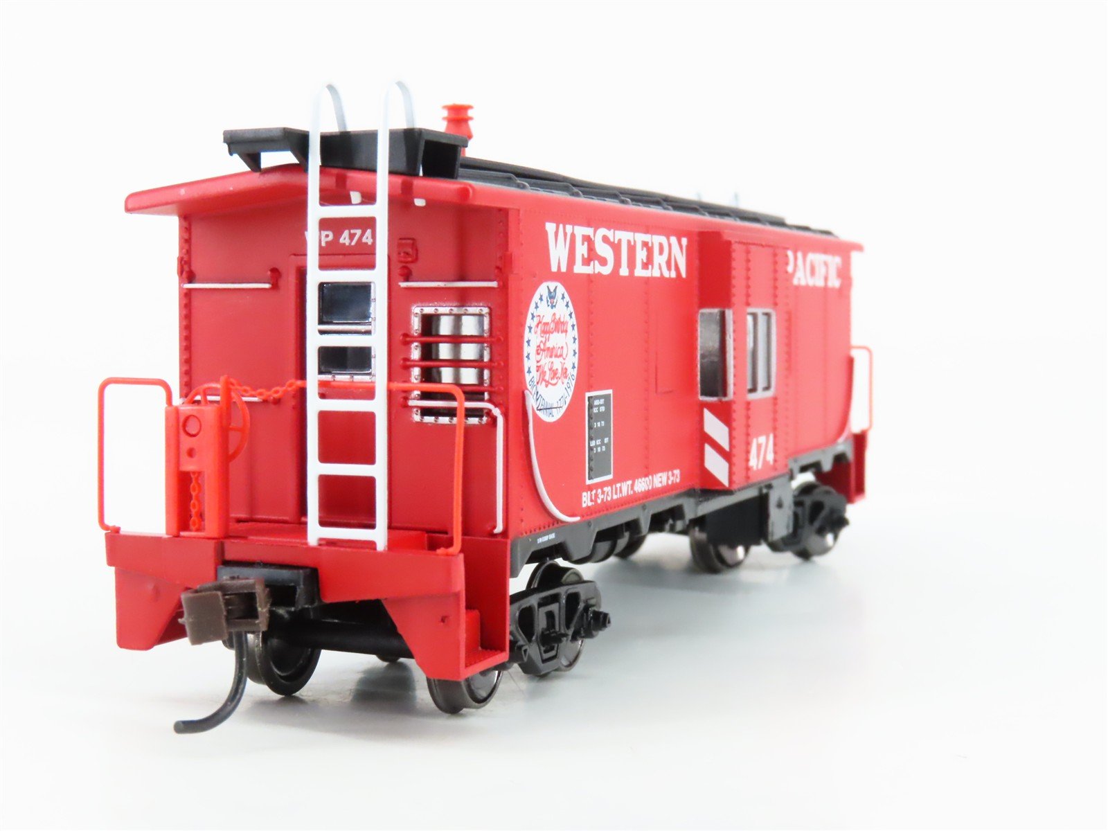HO Scale Athearn 7463 WP Western Pacific Railroad Bay Window Caboose #474