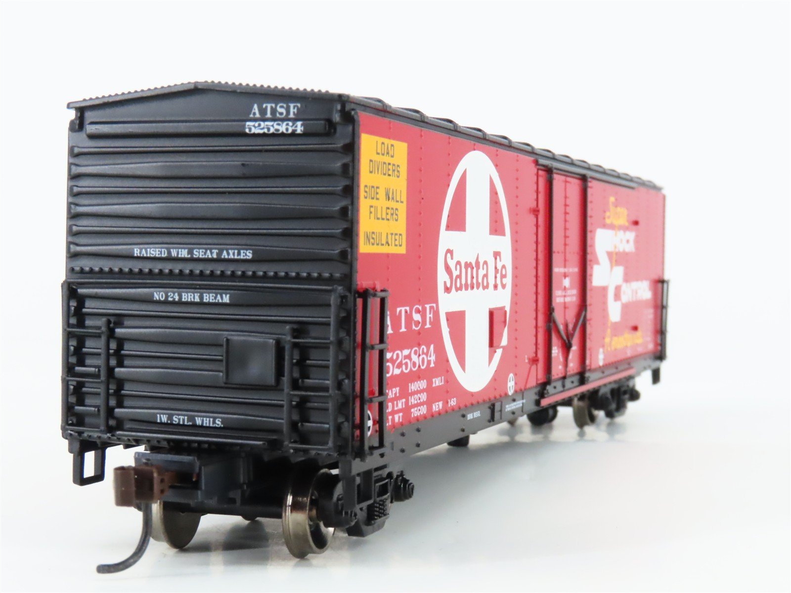 HO Scale Athearn 74812 ATSF Santa Fe Railroad 50' Plug Door Box Car #525864
