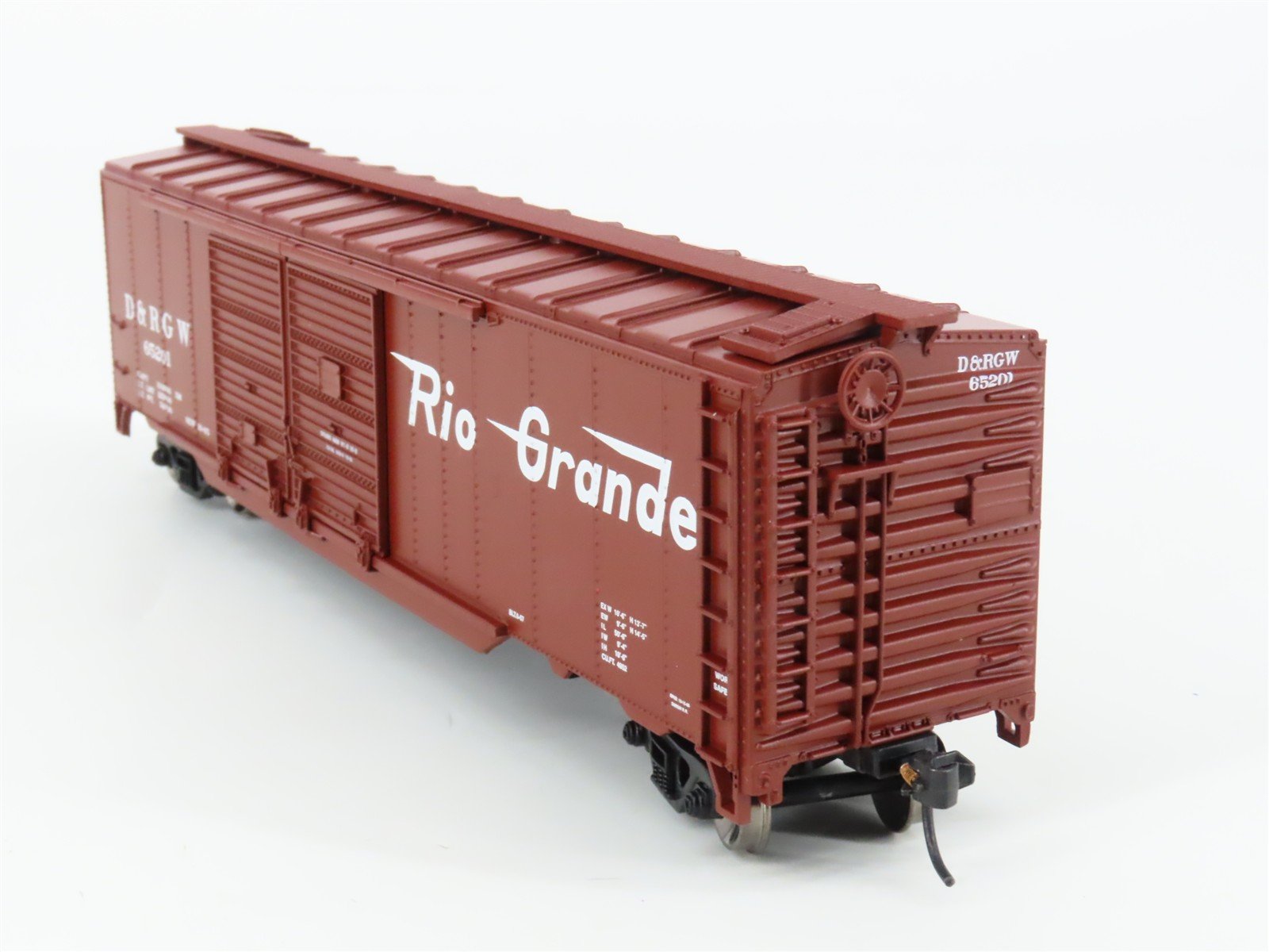 HO Scale Athearn 92437 D&RGW Rio Grande Railroad 50' Double Door Box Car #65201