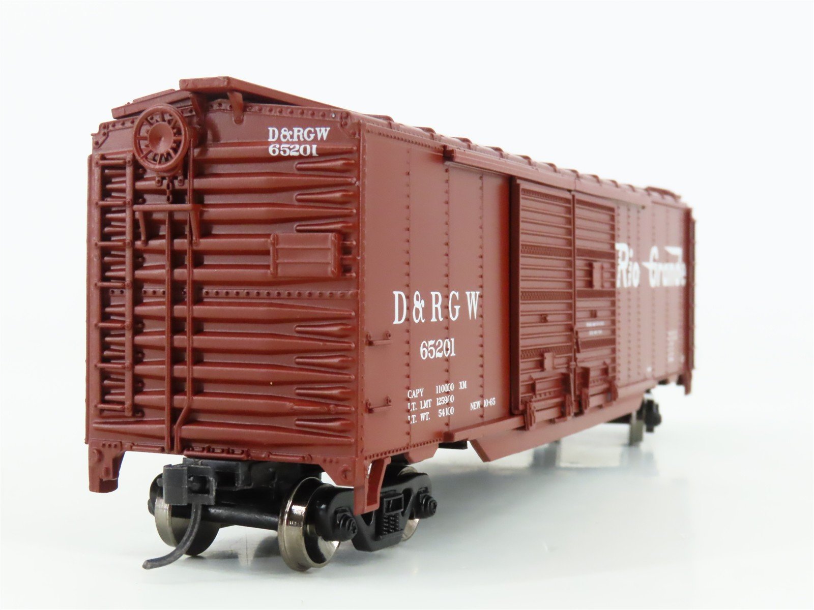 HO Scale Athearn 92437 D&RGW Rio Grande Railroad 50' Double Door Box Car #65201