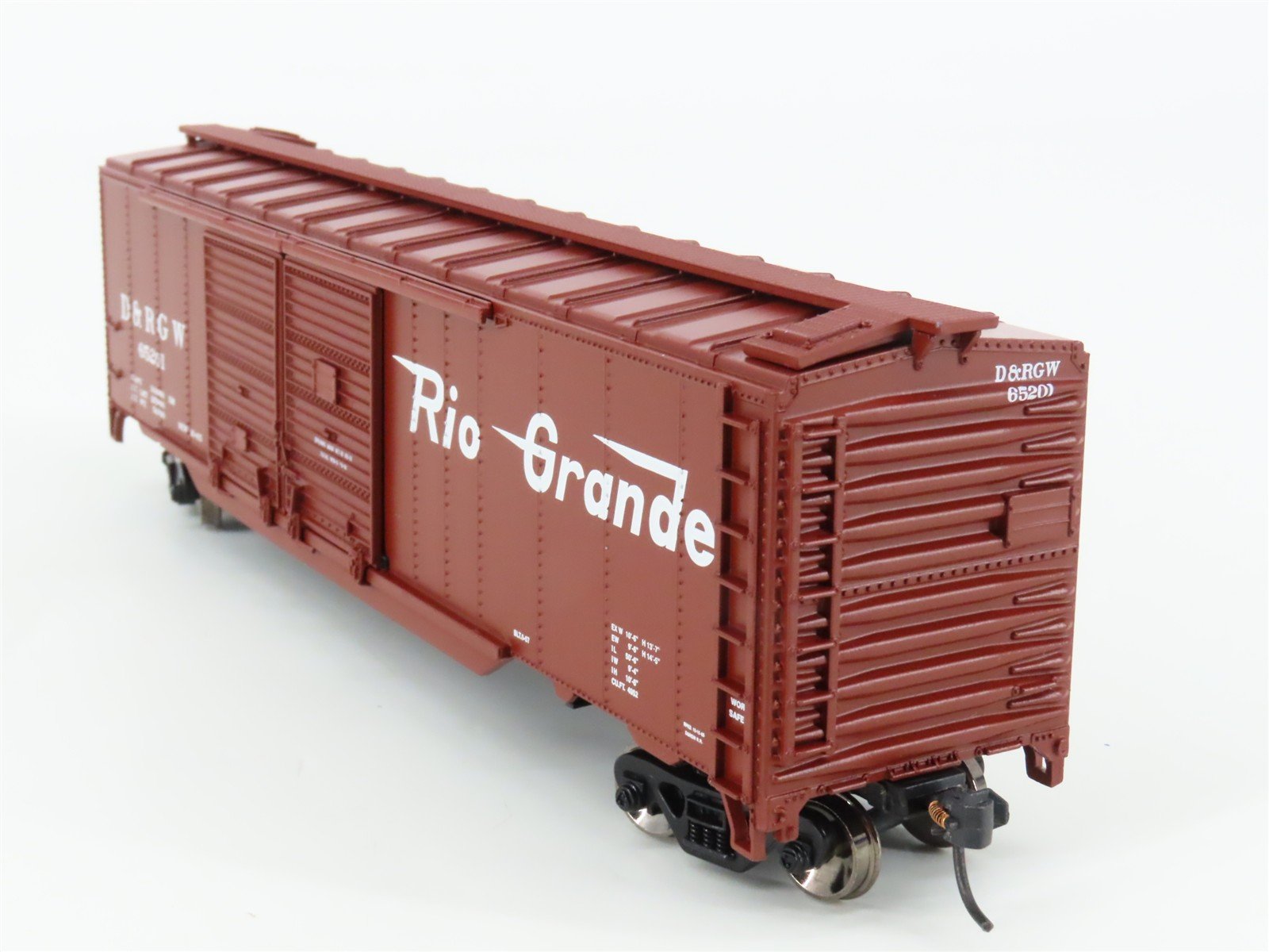 HO Scale Athearn 92437 D&RGW Rio Grande Railroad 50' Double Door Box Car #65201
