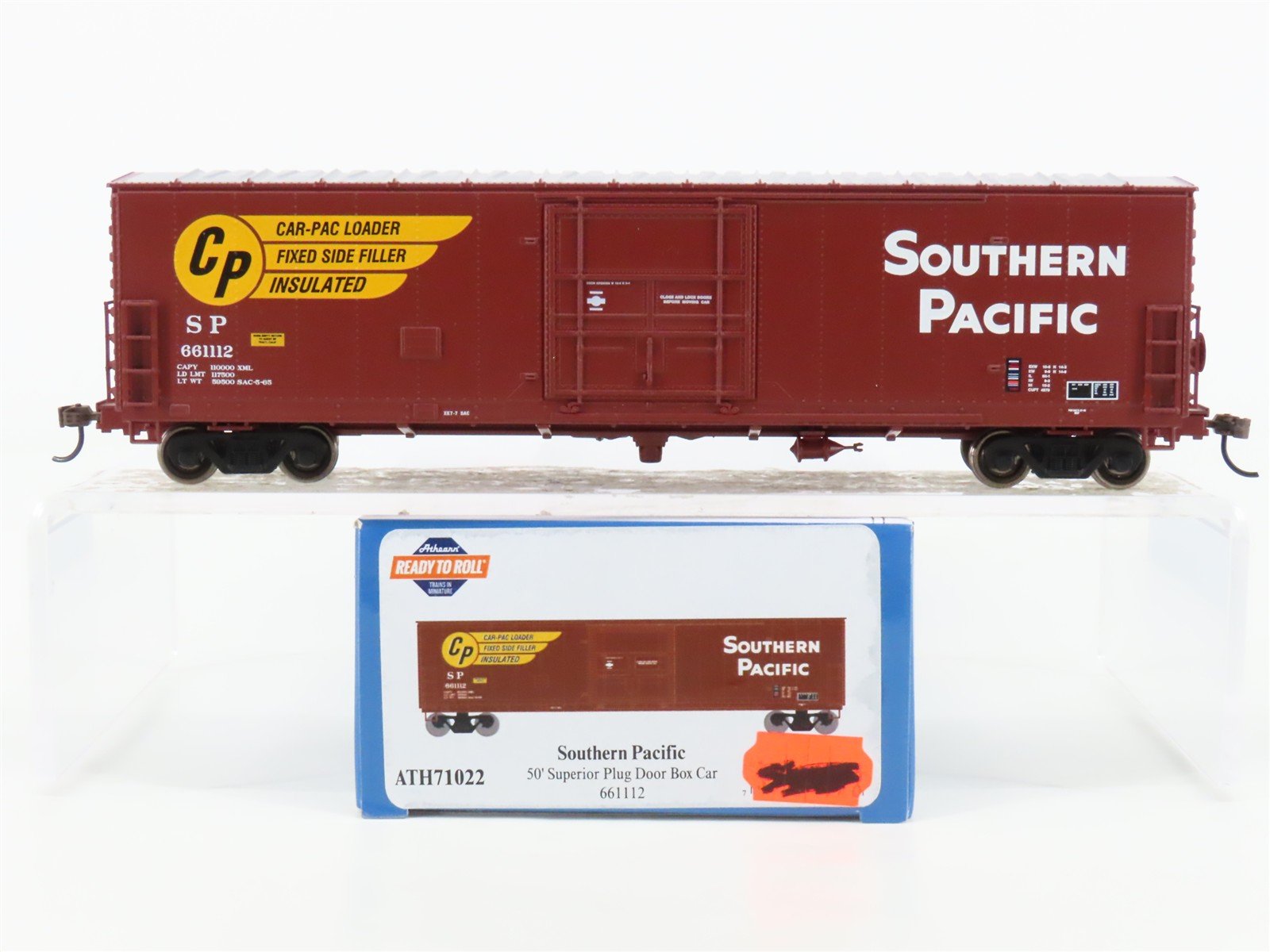 HO Scale Athearn ATH71022 SP Southern Pacific 50' Plug Door Box Car #66112