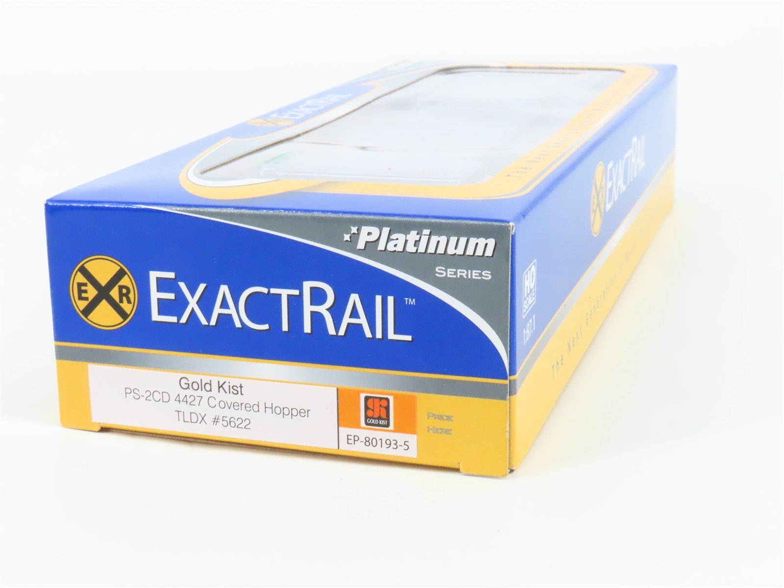 HO Scale ExactRail Platinum EP-80193-5 TLDX Gold Kist 3-Bay Covered Hopper #5622