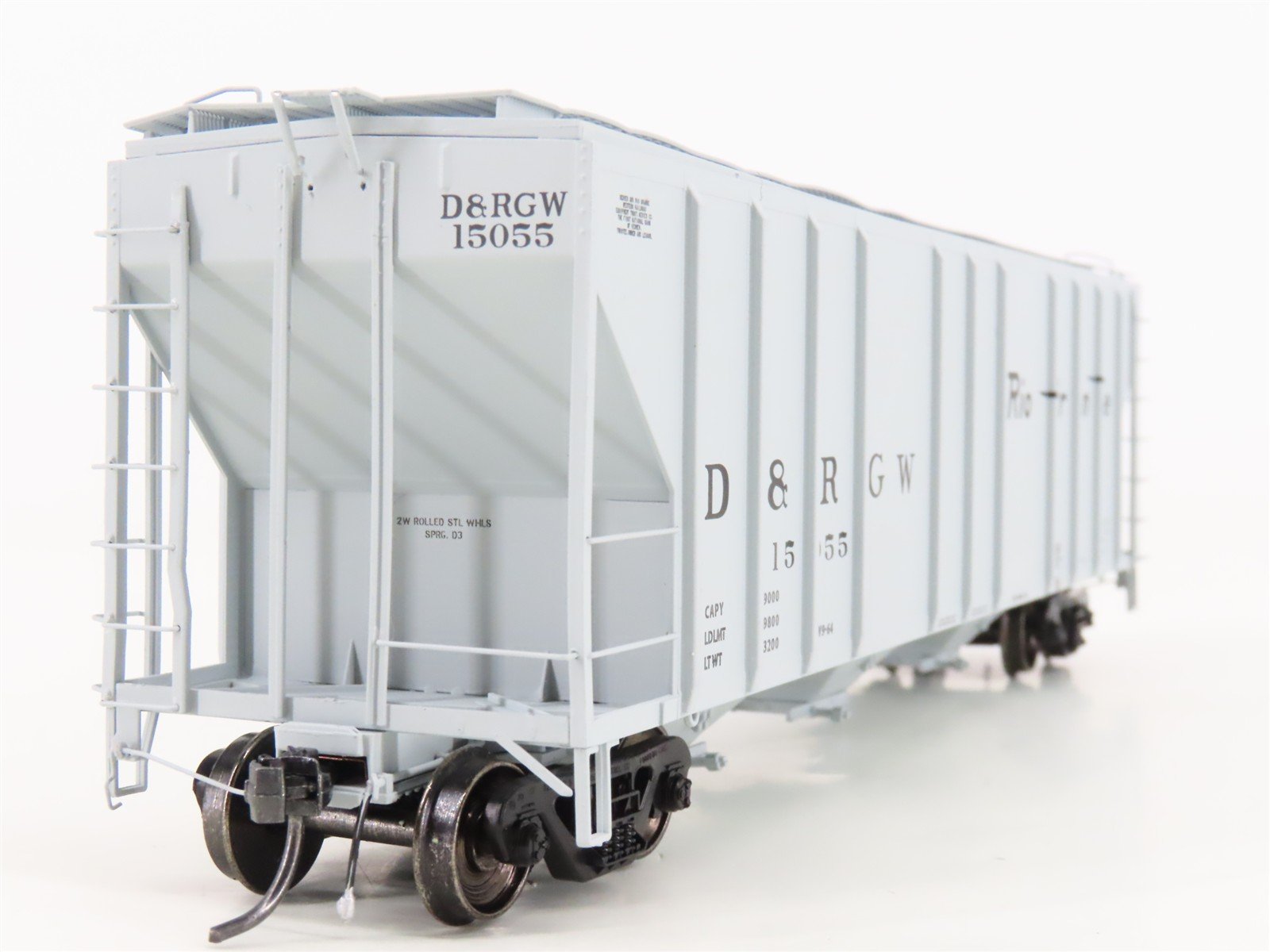 HO Scale ExactRail Platinum EP-80195-6 D&RGW Rio Grande Covered Hopper #15055