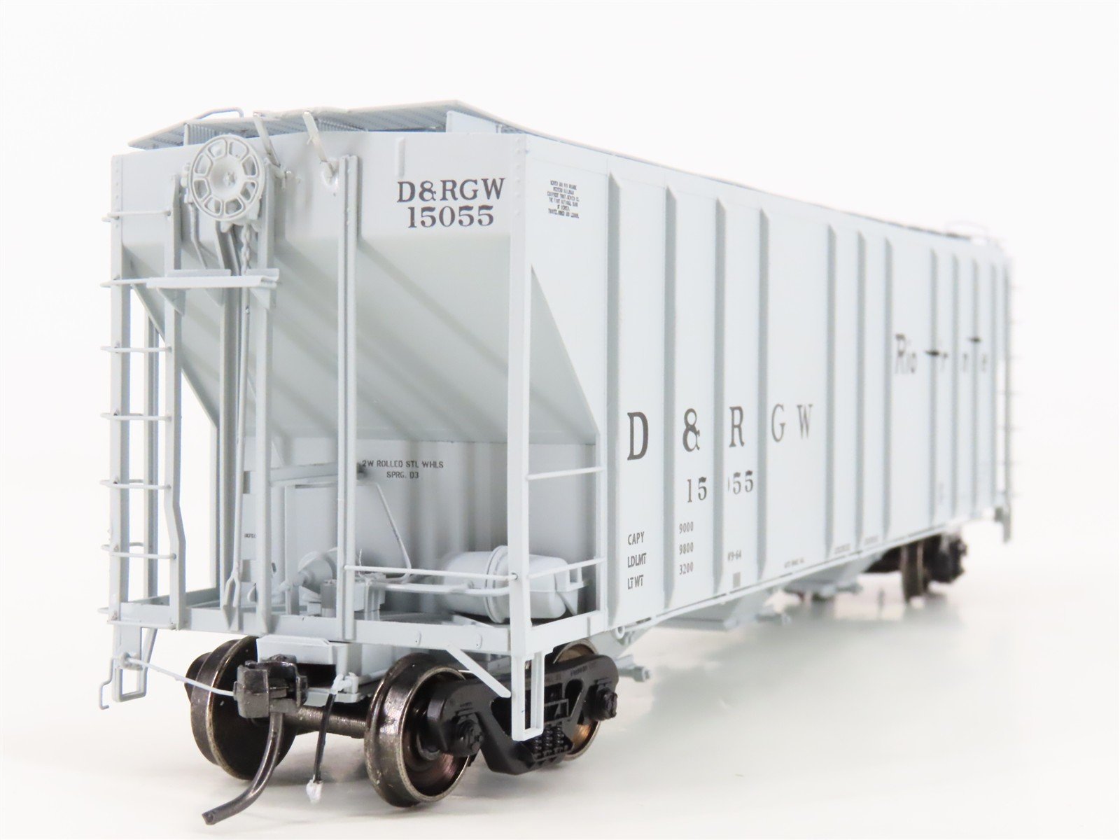HO Scale ExactRail Platinum EP-80195-6 D&RGW Rio Grande Covered Hopper #15055
