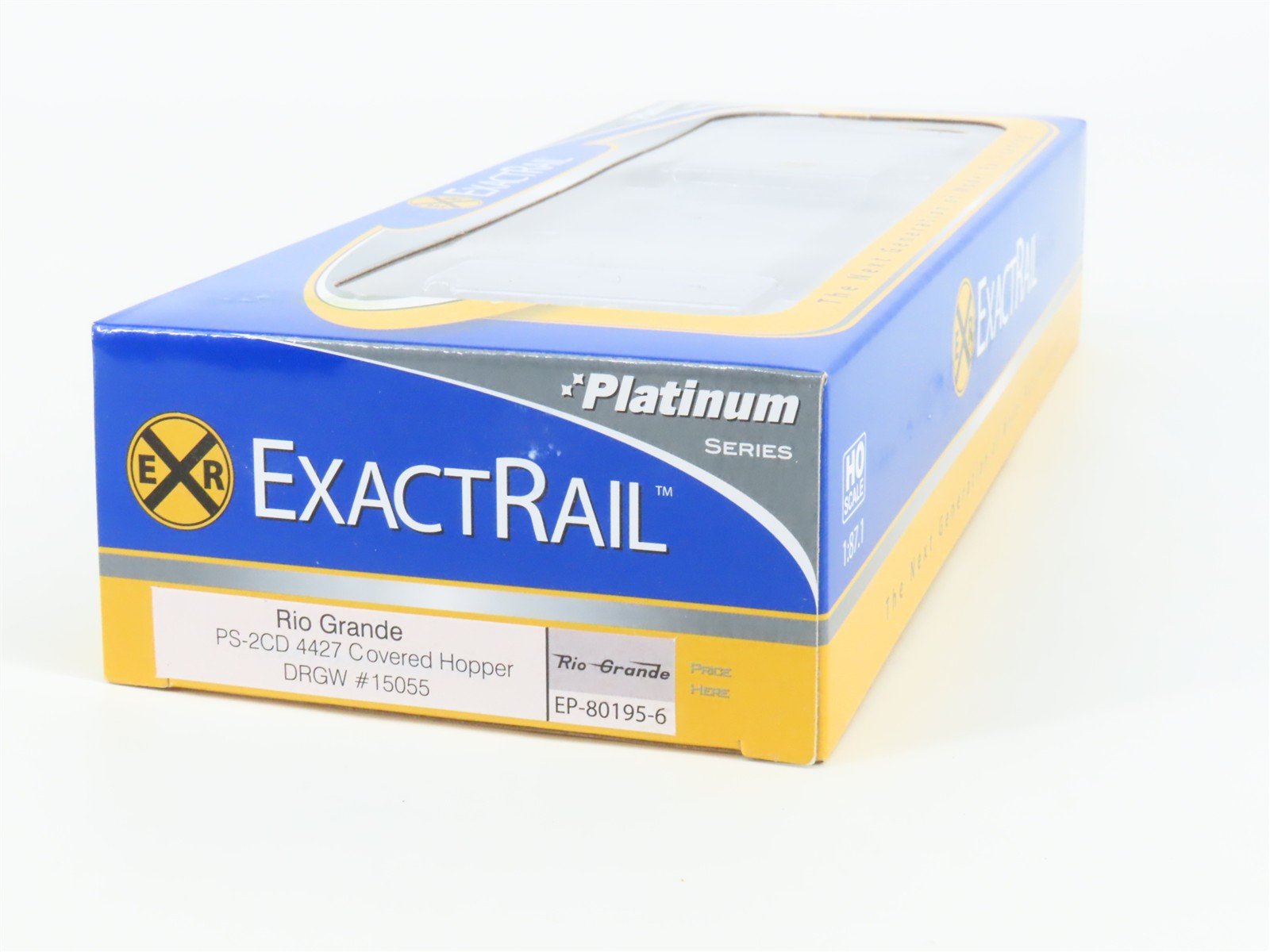 HO Scale ExactRail Platinum EP-80195-6 D&RGW Rio Grande Covered Hopper #15055