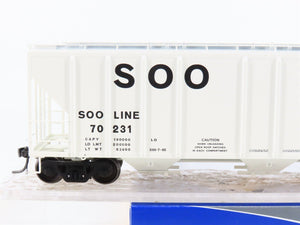 HO Scale ExactRail Platinum EP-80190-1 SOO Line 3-Bay Covered Hopper #70231