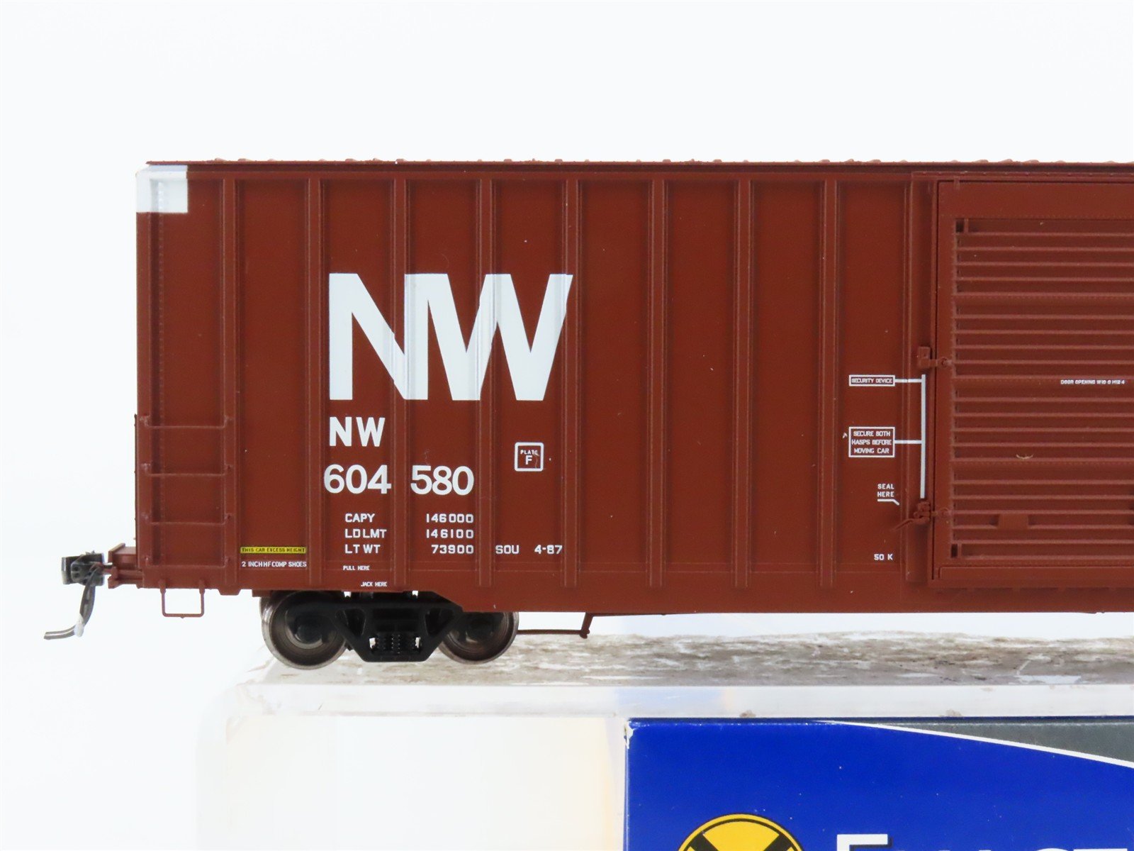 HO Scale ExactRail Platinum EP-80411-6 NW Norfolk & Western Box Car #604580