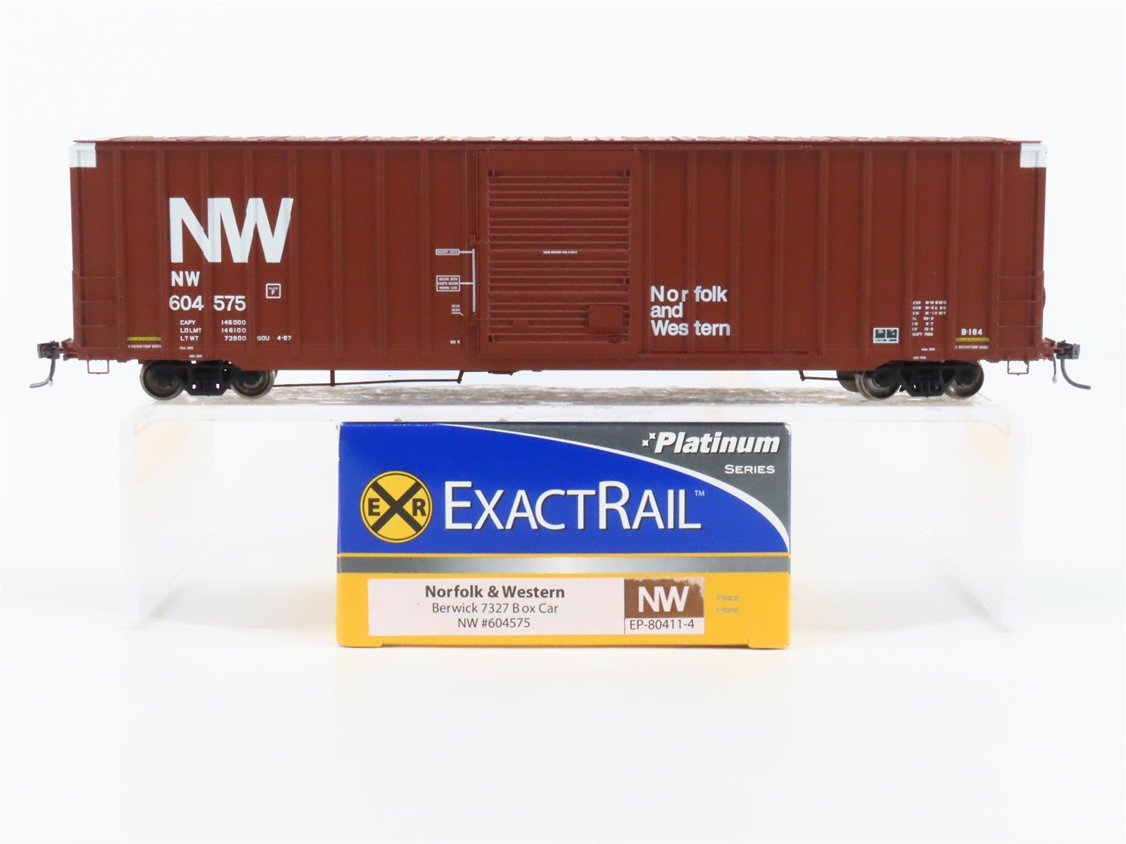 HO Scale ExactRail Platinum EP-80411-4 NW Norfolk & Western Box Car #604575
