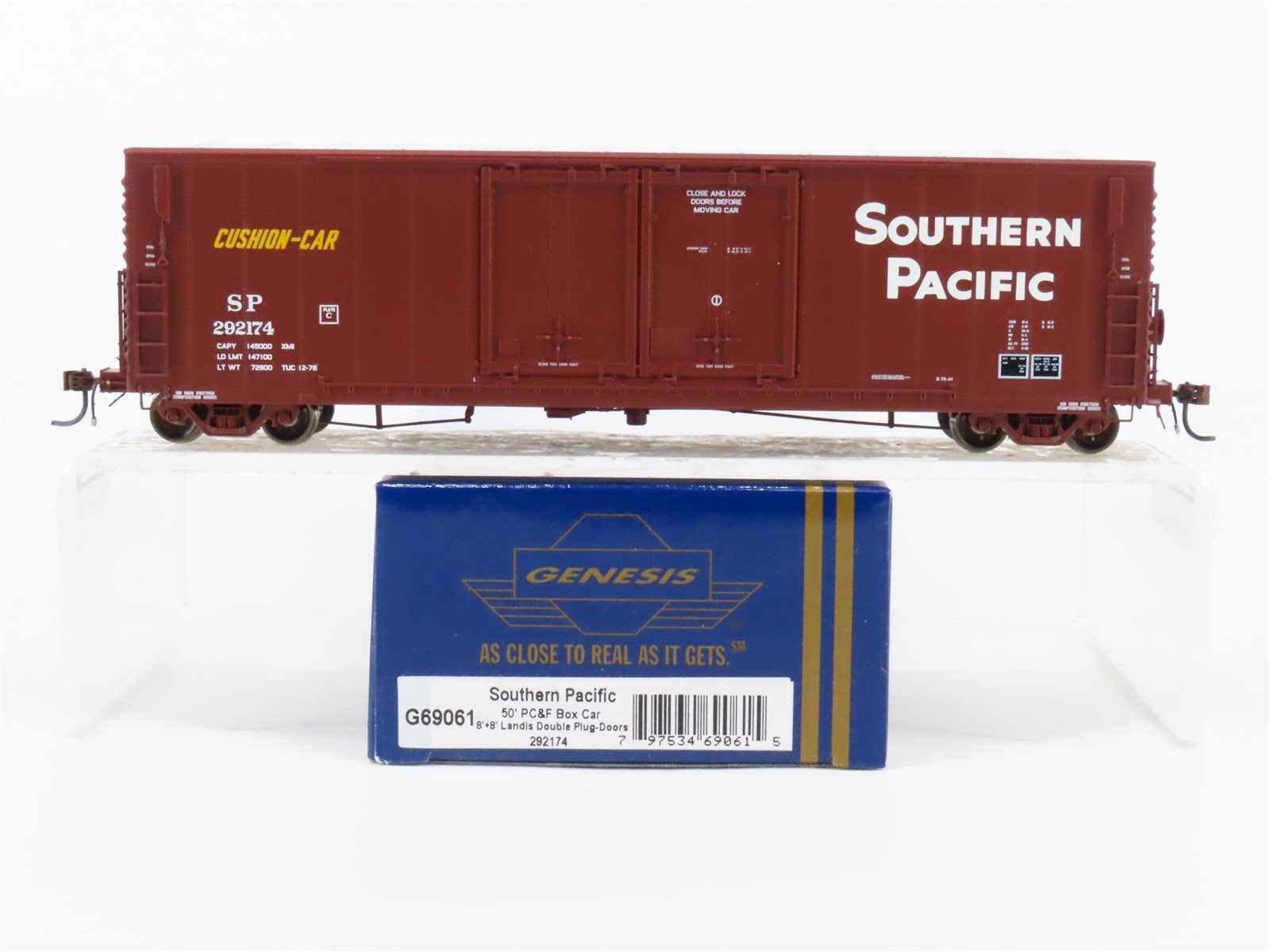 HO Scale Athearn Genesis G69061 SP Southern Pacific Railroad 50' Box Car #292174