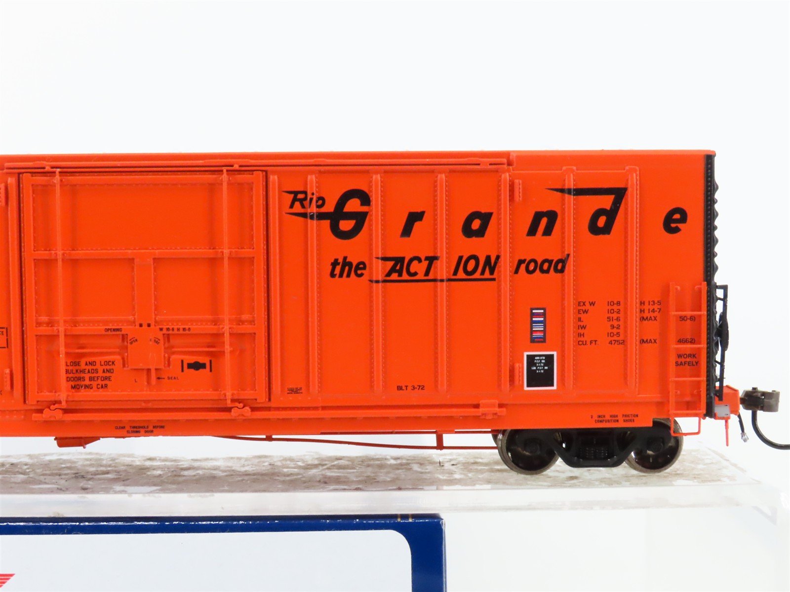 HO Scale Athearn Genesis ATHG26813 D&RGW Rio Grande 50' Plug Door Box Car #61622