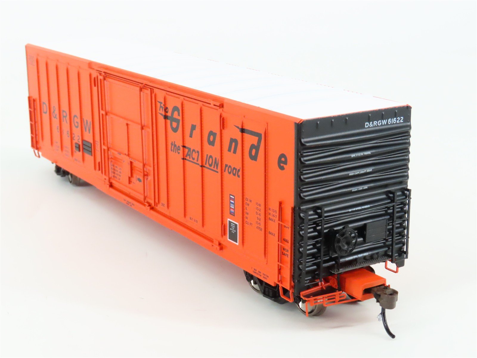 HO Scale Athearn Genesis ATHG26813 D&RGW Rio Grande 50' Plug Door Box Car #61622