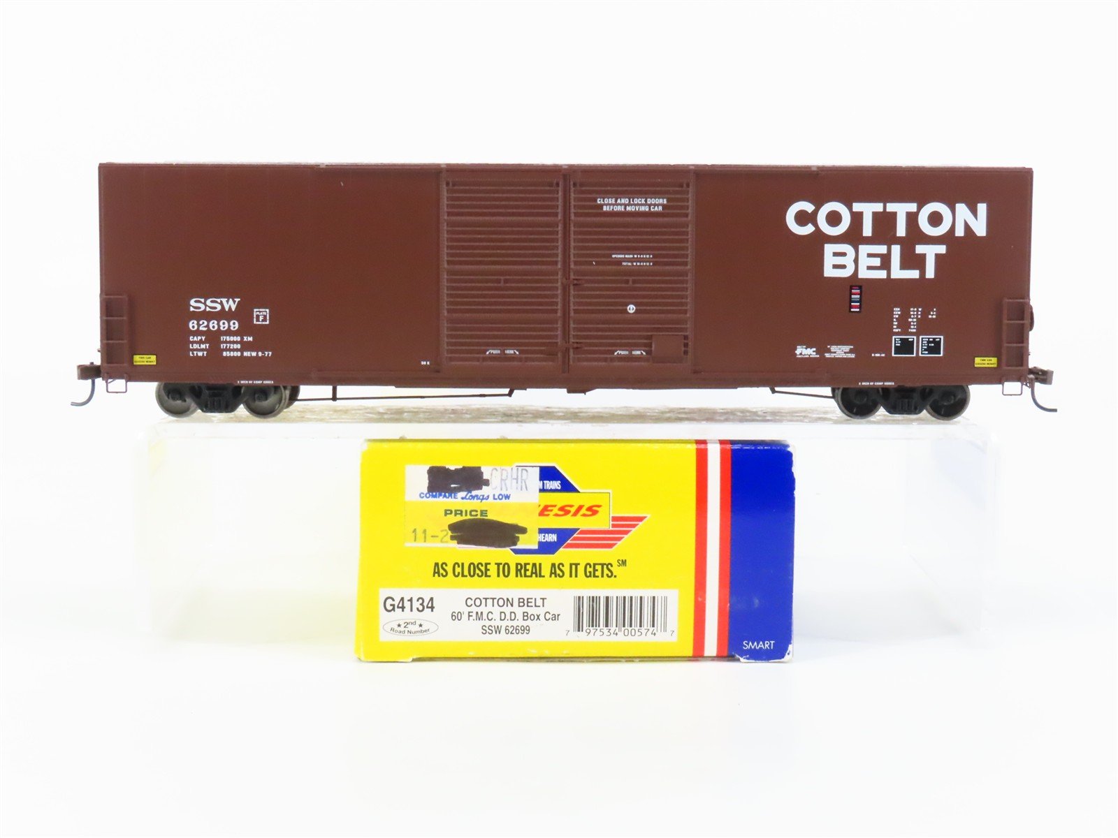 HO Scale Athearn Genesis G4134 SSW Cotton Belt 60' Double Door Box Car #62699