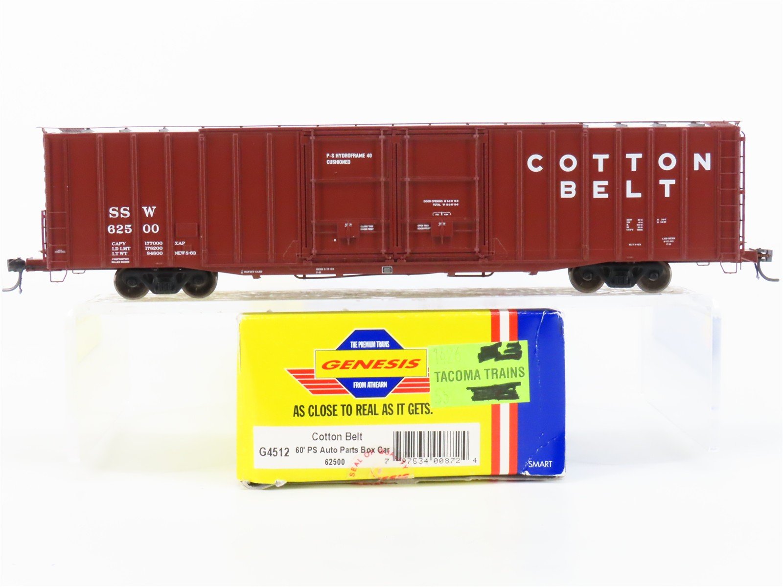 HO Scale Athearn Genesis G4512 SSW Cotton Belt 60' Auto Parts Box Car #62500