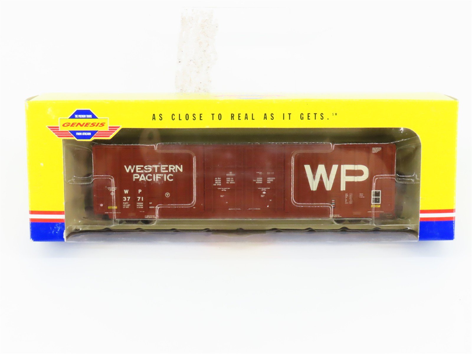HO Athearn Genesis G4001 WP Western Pacific 60' Double Door Box Car #3771 Sealed