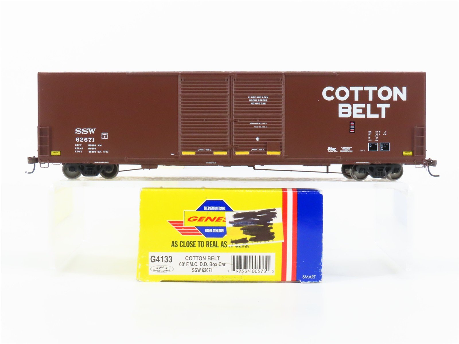 HO Scale Athearn Genesis G4133 SSW Cotton Belt 60' Double Door Box Car #62671