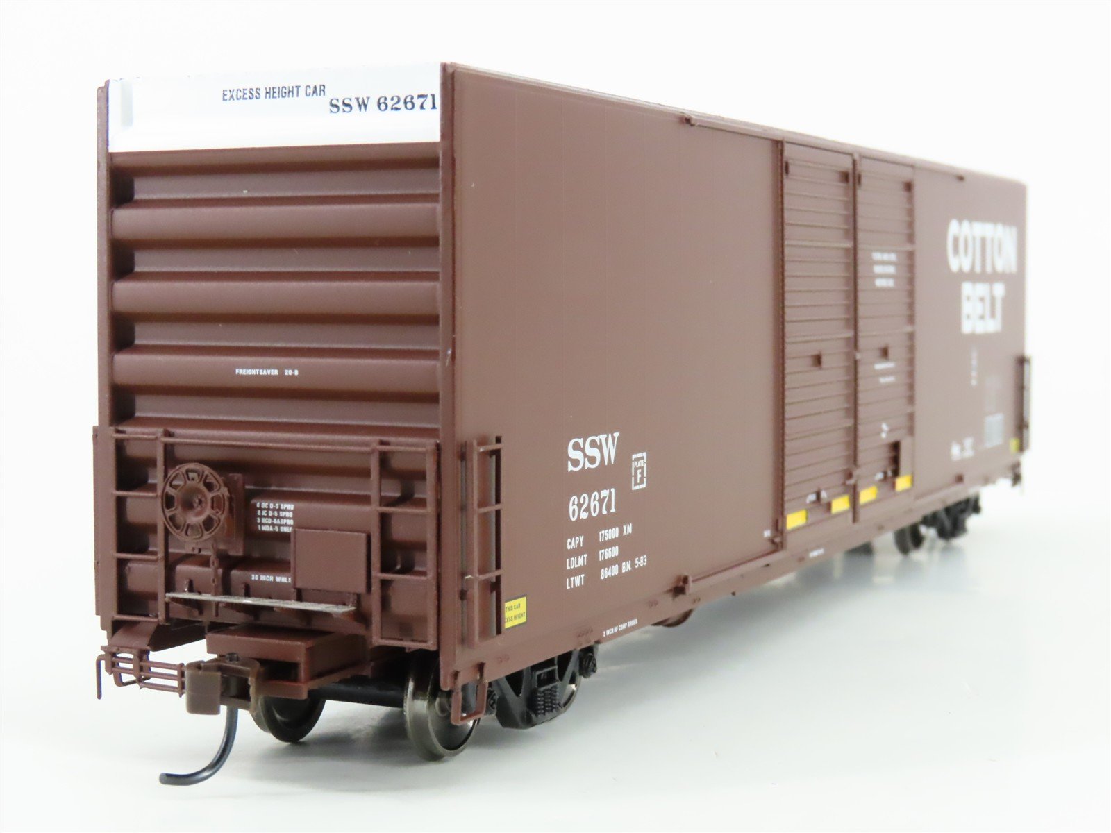 HO Scale Athearn Genesis G4133 SSW Cotton Belt 60' Double Door Box Car #62671