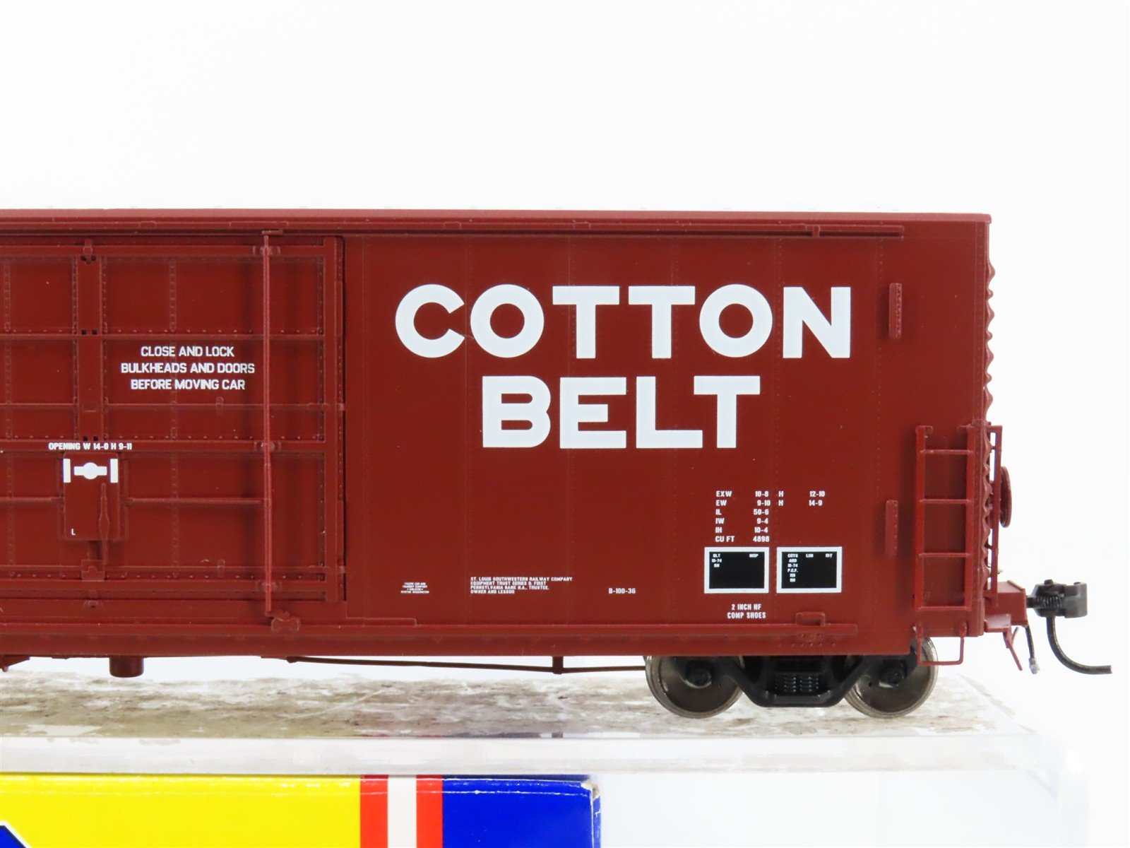 HO Scale Athearn Genesis G4384 SSW Cotton Belt 50' Plug Door Box Car #24095