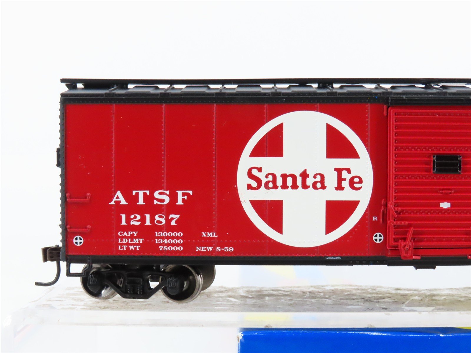 HO Scale Athearn 70782 ATSF Santa Fe Railroad 50' Single Door Box Car #12187
