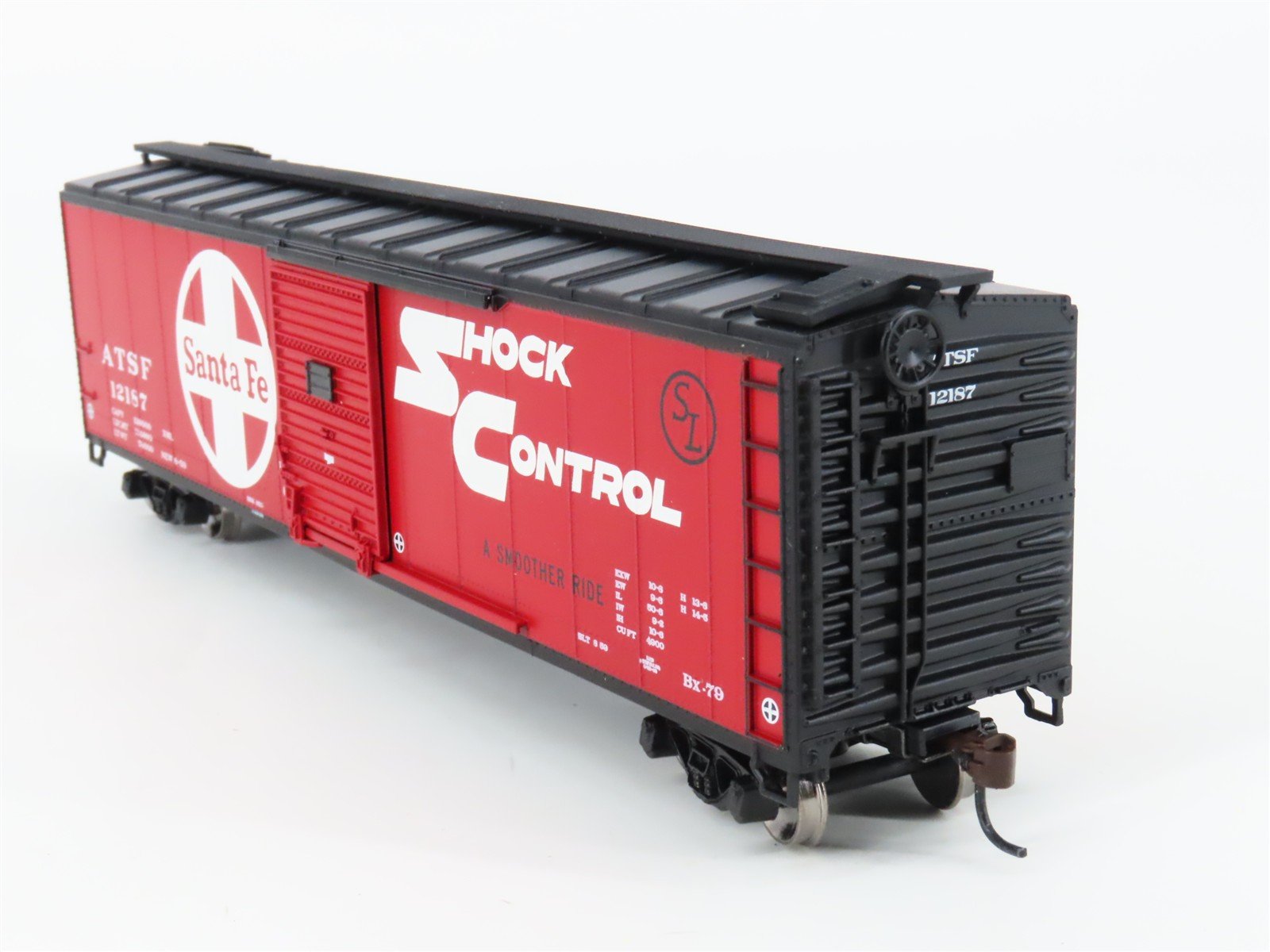 HO Scale Athearn 70782 ATSF Santa Fe Railroad 50' Single Door Box Car #12187