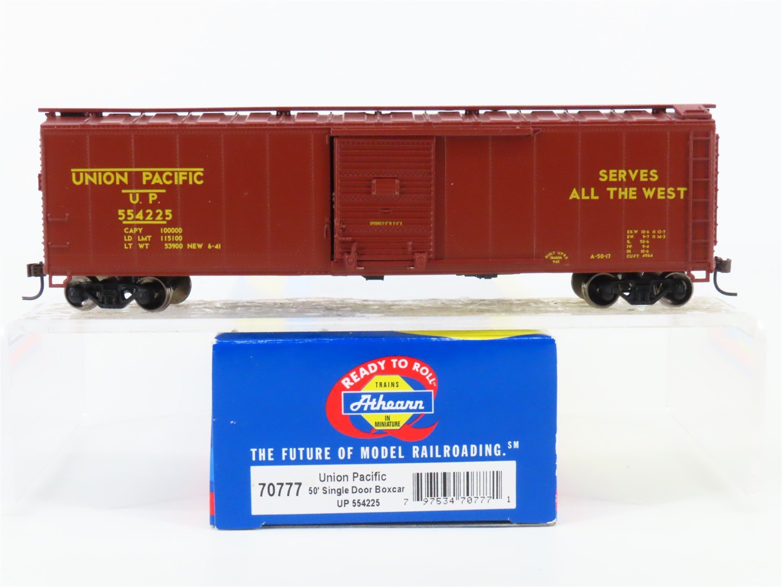 HO Athearn 70777 UP Union Pacific Streamliners 50' Single Door Box Car #554225