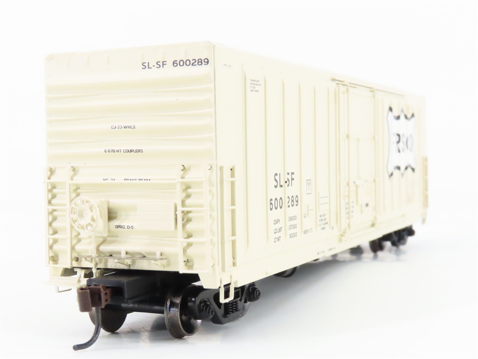 HO Scale Athearn 88908 SL-SF Frisco Railroad 50' Plug Door Box Car #600289