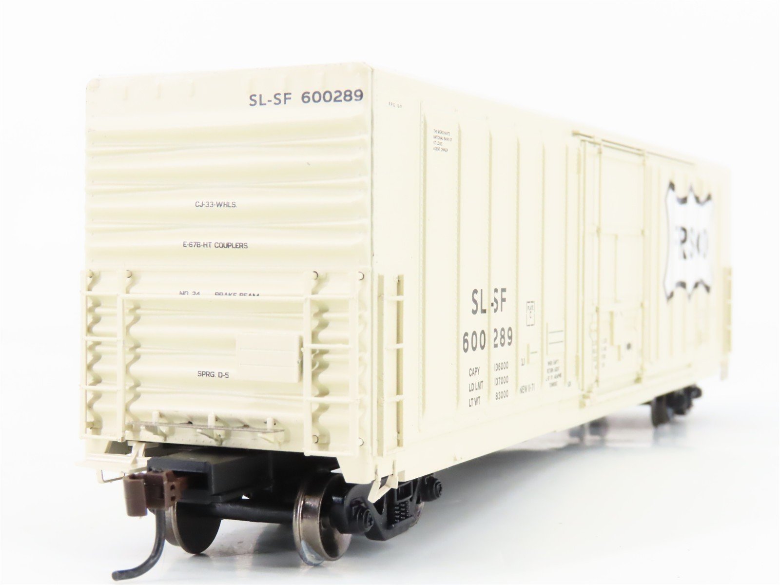 HO Scale Athearn 88908 SL-SF Frisco Railroad 50' Plug Door Box Car #600289