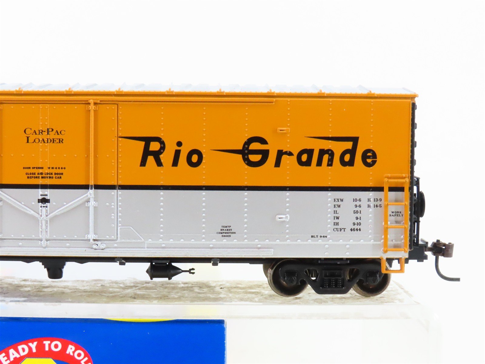 HO Scale Athearn 74805 D&RGW Rio Grande 50' Plug Door Box Car #60829