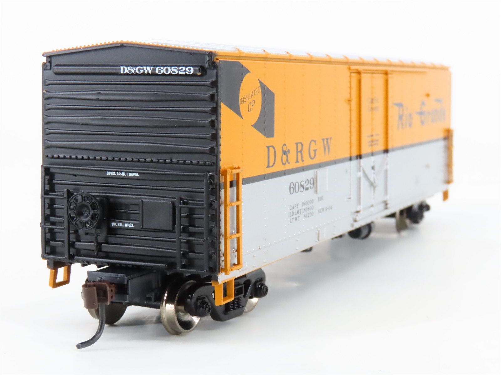 HO Scale Athearn 74805 D&RGW Rio Grande 50' Plug Door Box Car #60829