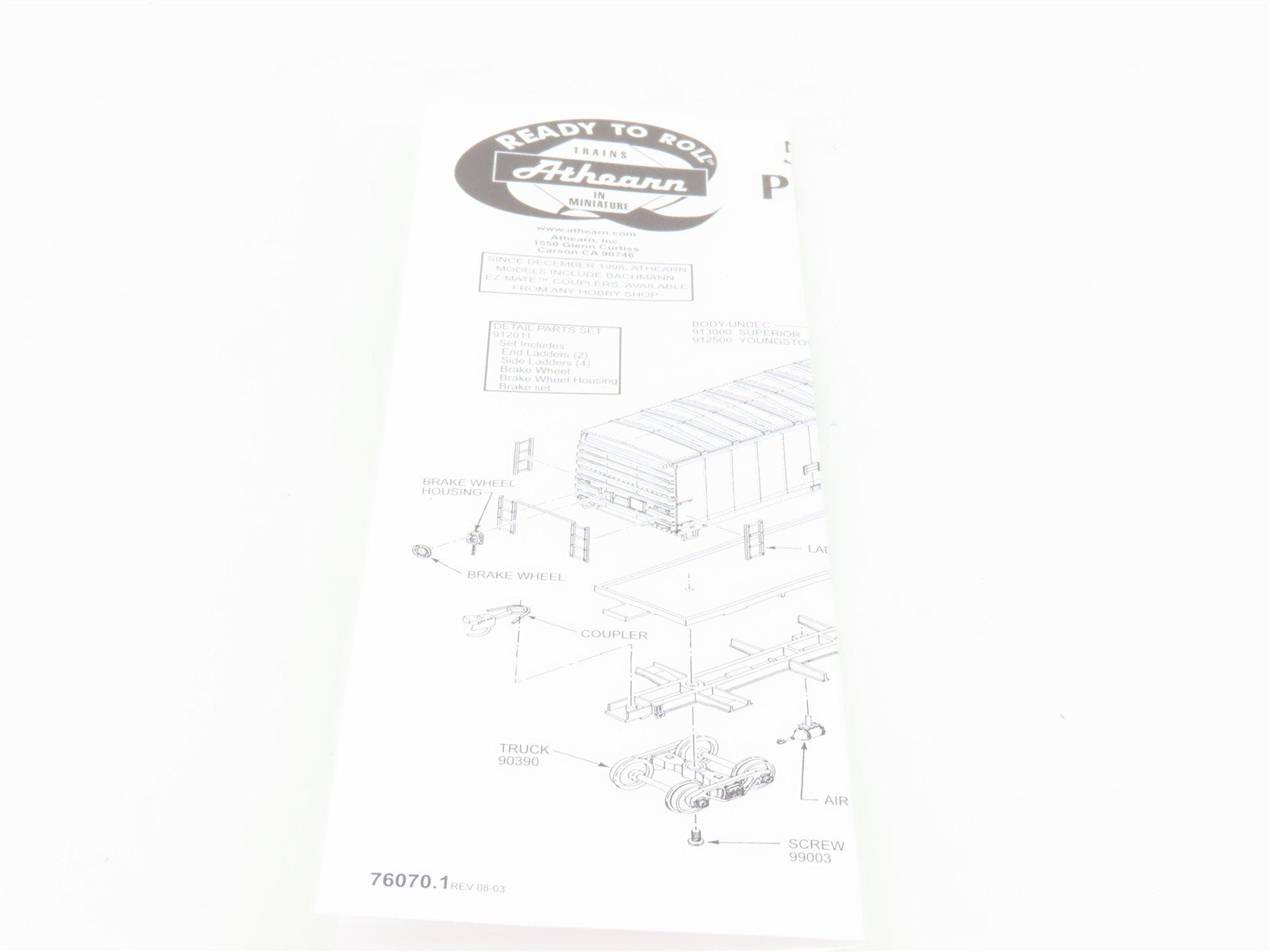 HO Scale Athearn 74805 D&RGW Rio Grande 50' Plug Door Box Car #60829