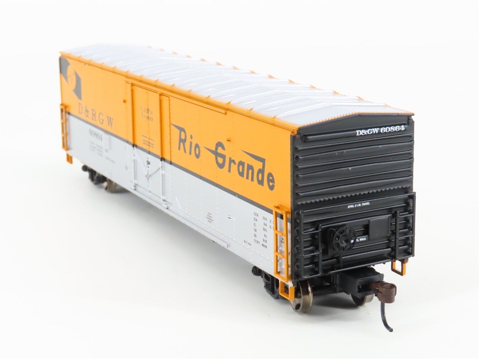 HO Scale Athearn 74806 D&RGW Rio Grande Railroad 50' Plug Door Box Car #60864