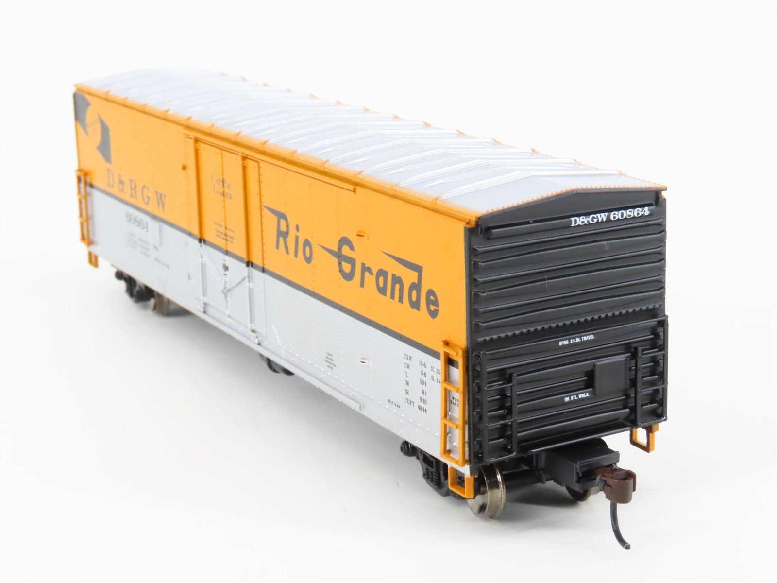 HO Scale Athearn 74806 D&RGW Rio Grande Railroad 50' Plug Door Box Car #60864