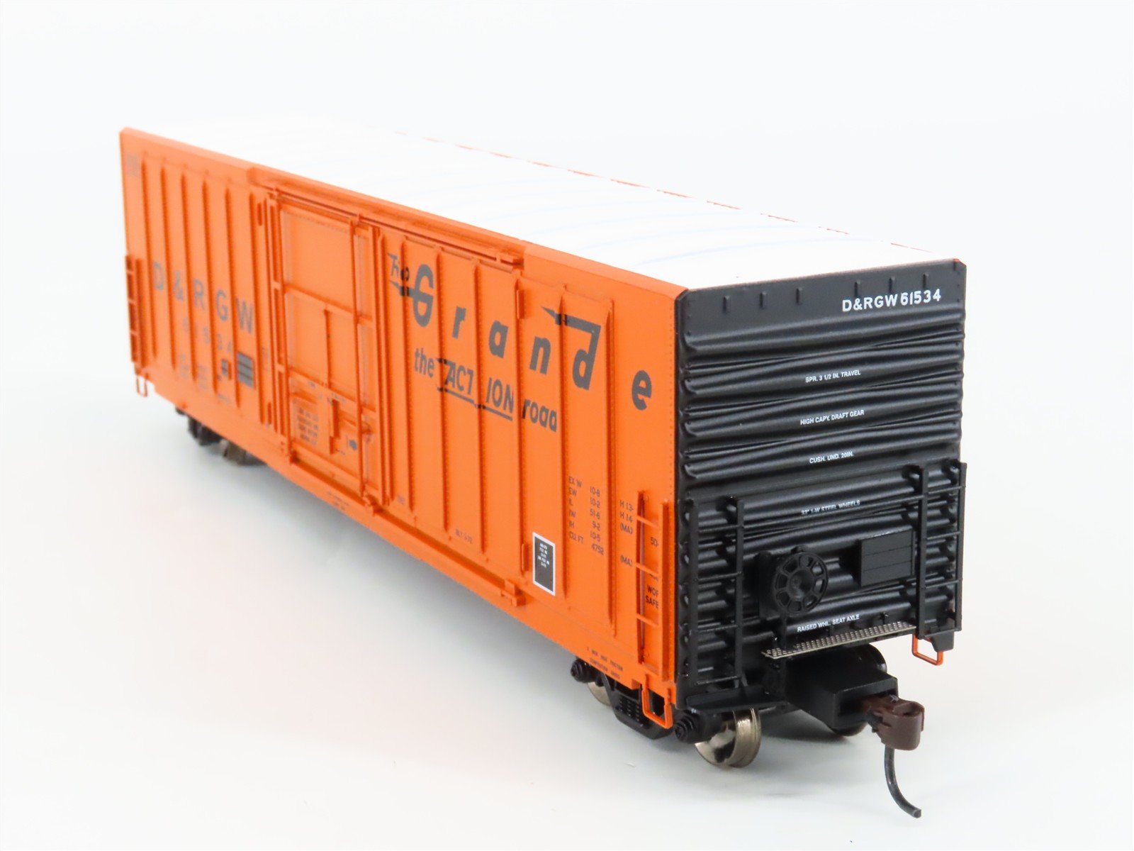 HO Scale Athearn 88905 D&RGW Rio Grande Railroad 50' Plug Door Box Car #61534