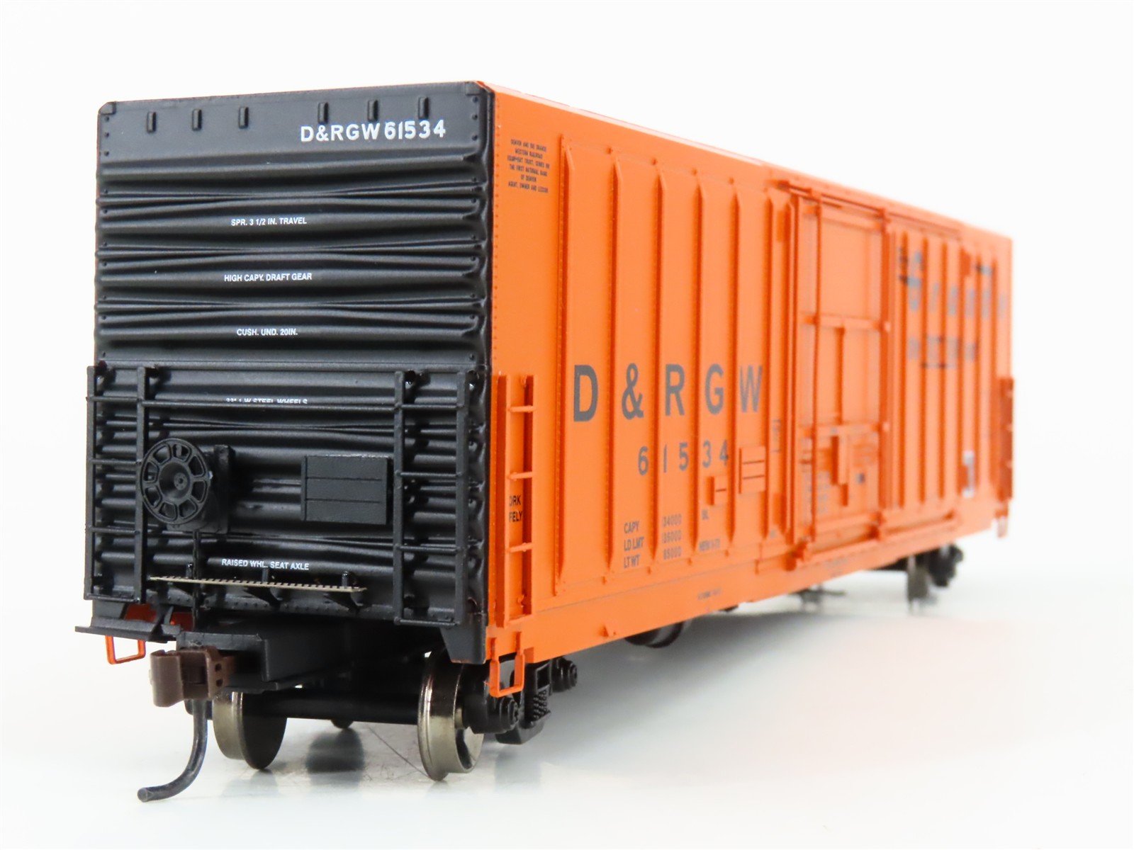 HO Scale Athearn 88905 D&RGW Rio Grande Railroad 50' Plug Door Box Car #61534