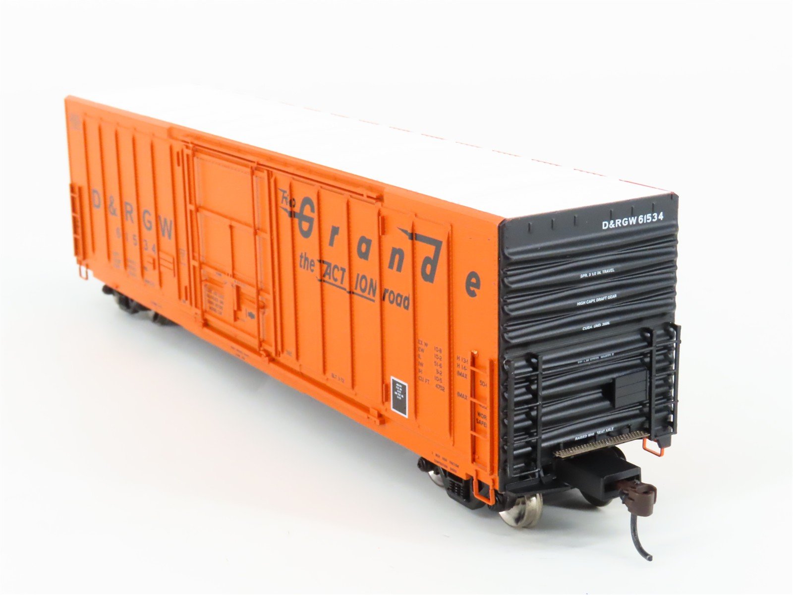 HO Scale Athearn 88905 D&RGW Rio Grande Railroad 50' Plug Door Box Car #61534