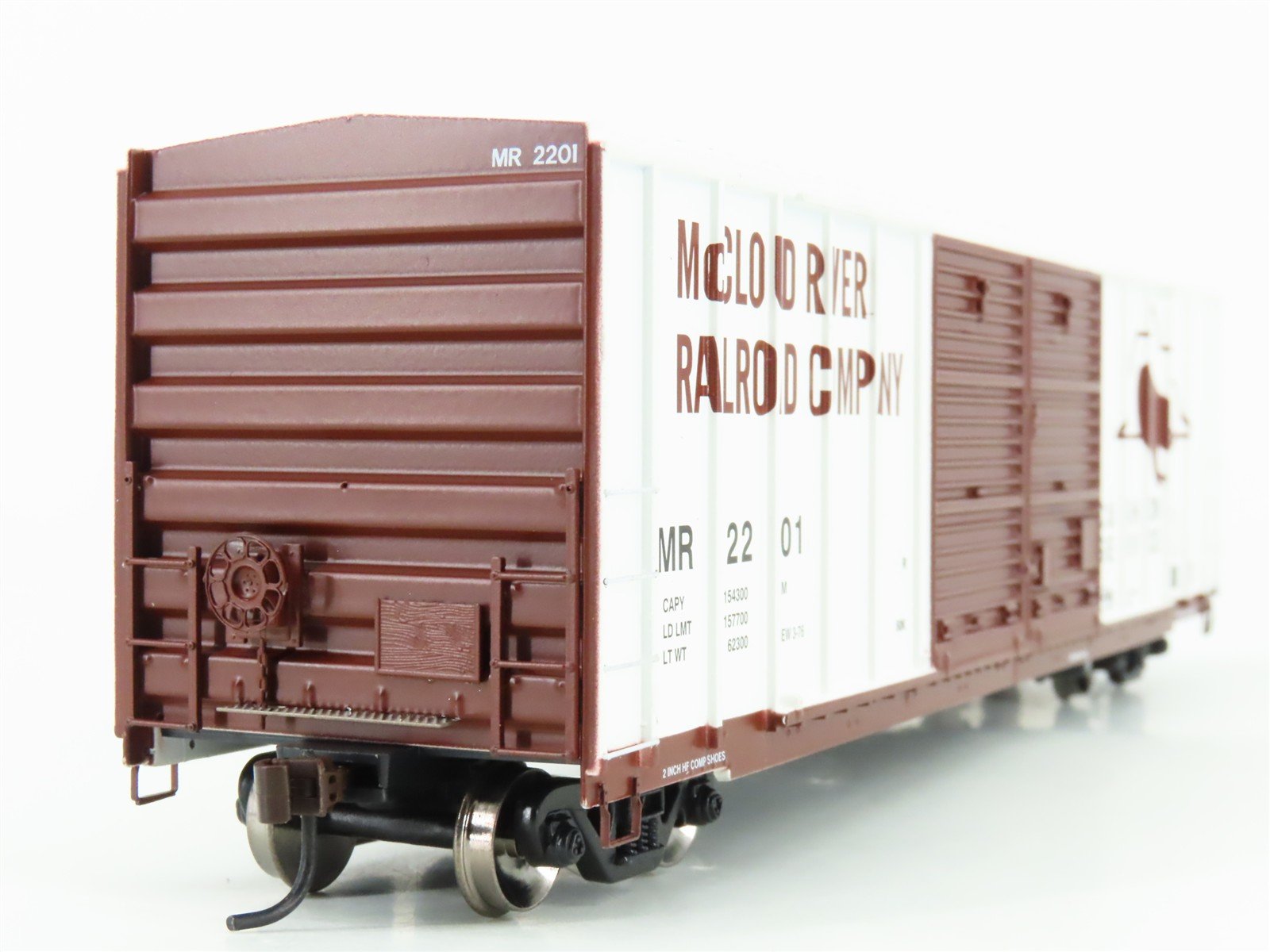 HO Scale Athearn 92856 MR McCloud River Railroad 50' Double Door Box Car #2201